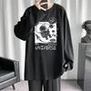 Sweat à capuche imprimé décontracté ample pour homme, haut à manches longues et col rond pour le printemps et l'automne