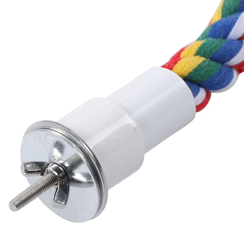 2Pcs Bird Rope Perches Brightly Colored Chew Toy Swings Spiral Stand