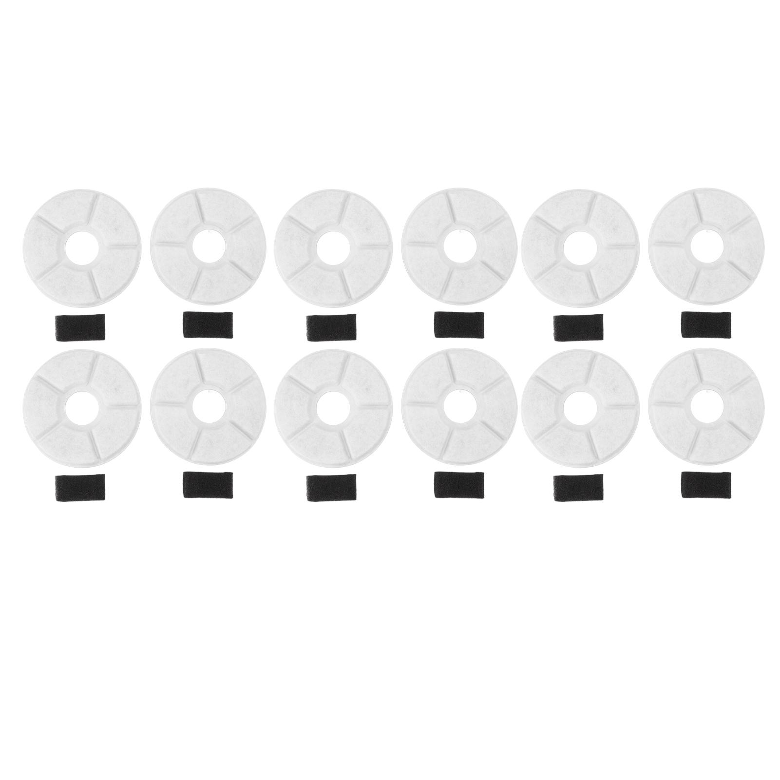 

12Pcs Cat Water Fountain Filter Activated Carbon Remove Odor Filter Impurities Automatic Pet Fountain Replacement Filter