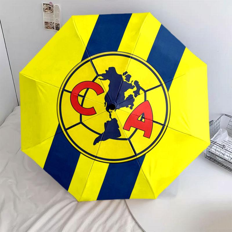 1 PC Automatic Folding Umbrella - America Football Club Pattern, Portable & Foldable Design with 8 Ribs, Christmas Birthday Gifts