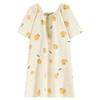 7A Women's Antibacterial Cotton Nightgown, Short Sleeve, Plus Size, Medium Length, Versatile for Outdoor Wear, Sweet Summer Home Dress