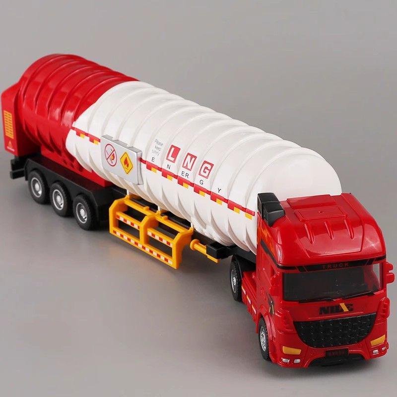 

Large Inertial Oil Tanker Toy Truck for Boys – Gas Transport Engineering Vehicle Model красный