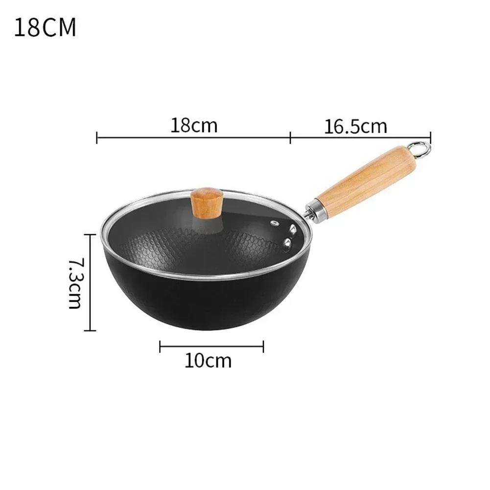 

18CM Flat Bottom Wok Efficient Heat Distribution Wok Utensil Efficient Heat Distribution Upgraded Production Process