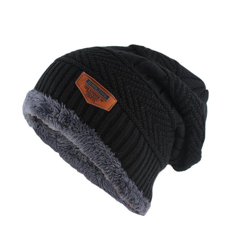 New Unisex Stylish Winter Hat Add Fur Lined Soft Warm Beanie Cap Thick Winter Hats For Men & Women Knitted Hat