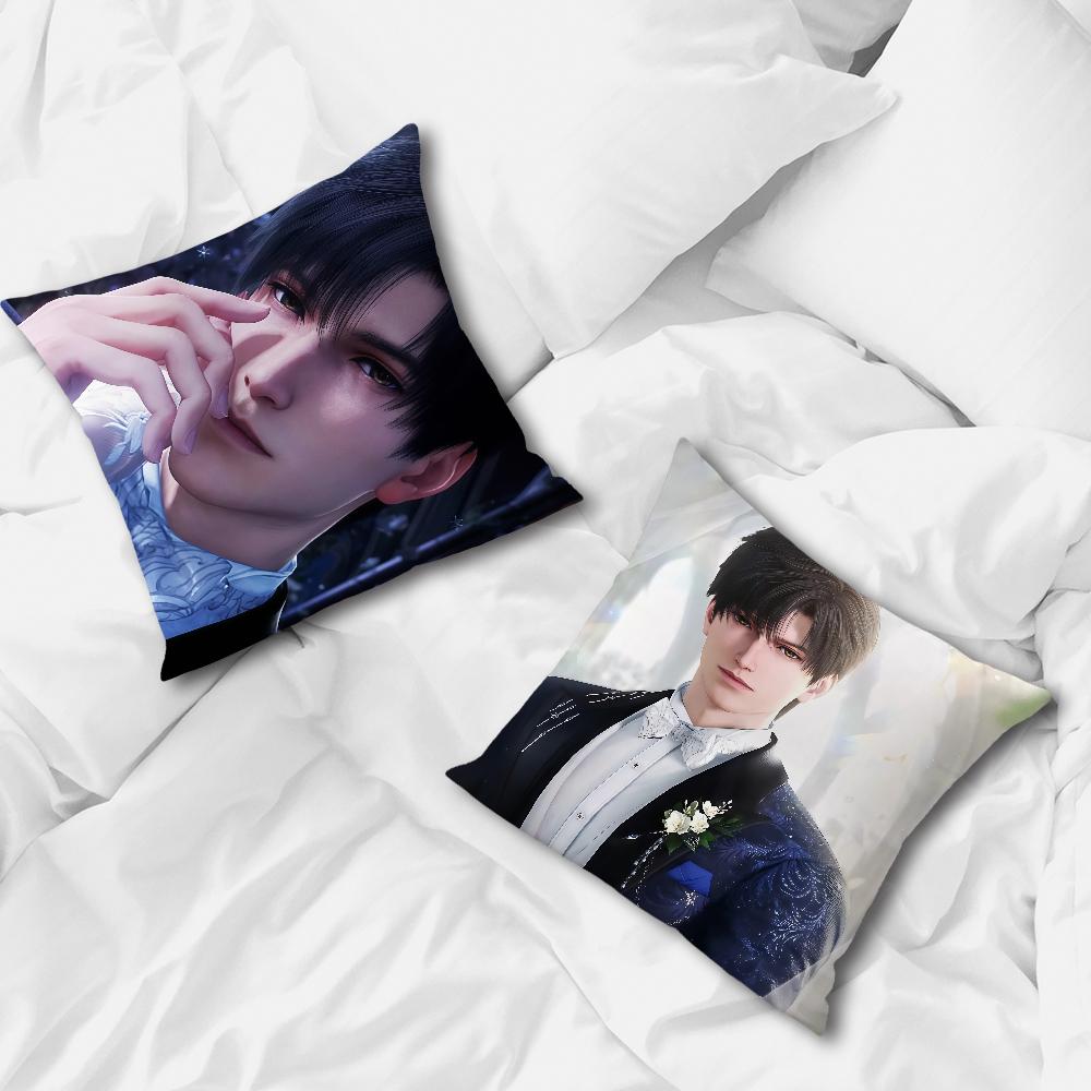 Zayne love and deepspace Wedding Card chibi cushion cover soft Pillow Case for Sofa Living Room Home Decor Protective Covers