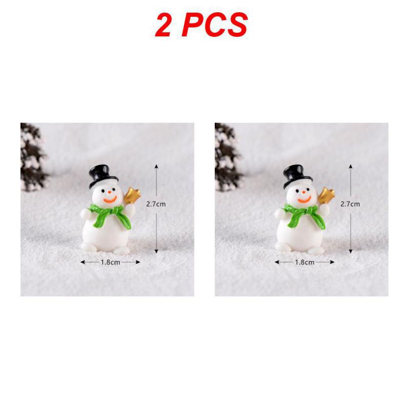 Christmas Figurines Dollhouse Ornament Home Decorations Fairy Garden Micro Landscape Deer Xmas Tree Santa Claus Snowman
