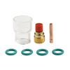 Enhance Your Welds 7 Pcs TIG Torch Kit Featuring A For Stubby Gas Lens & #12 Glass Cup Compatible With WP9/WP20/WP25 Models