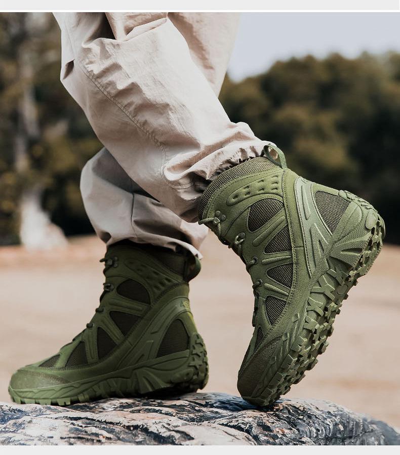 2025 Tactical Military High-Top Combat Boots - Outdoor & Desert Work Mountaineering Shoes