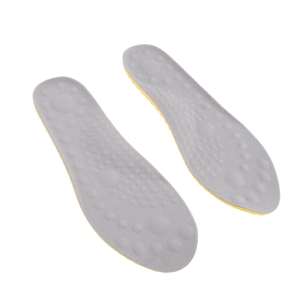 4PCS Warm Shoe Inserts for Men Women PU Fleece Breathable Comfortable Insulating Thermal Feet Insoles for Winter