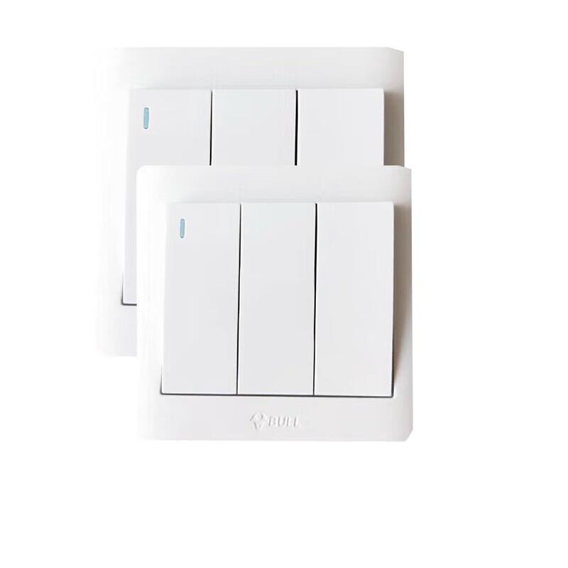 BULL 10A Wall Switch Socket Panel with Fluorescent Switch