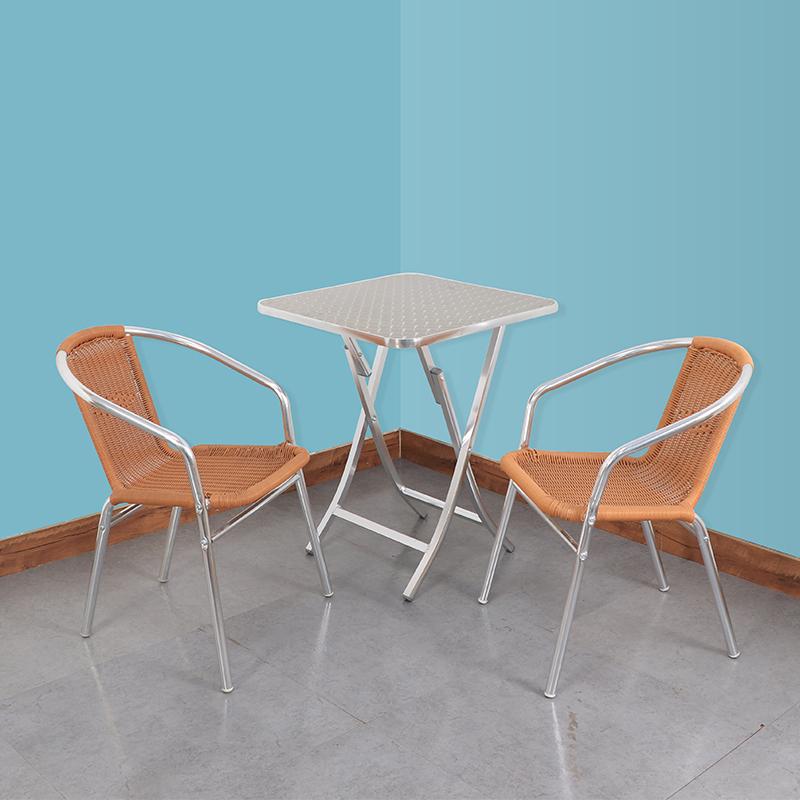 Promotion Aluminum Alloy Folding Table Convenient Dining Desk Home Outdoor Garden Courtyard Leisure Barbecue Round Square Mesas