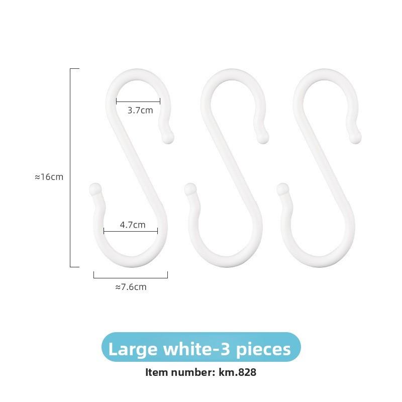 Plastic S Hooks For Home Organization With Double Hooks Load Capacity For Diy Closet Storage