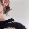 Fashion Earring Jewelry 925 Sterling Silver Punk Chunky Large Earring Oval Shape Gold Plated Hoop Earrings for Women