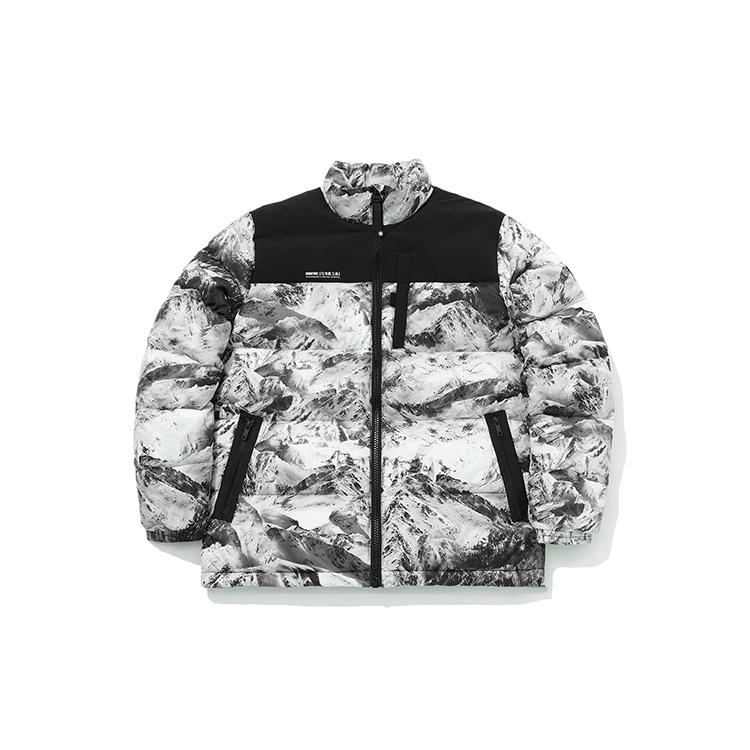 Li Ning Down Jacket Winter Men s Snow Mountains All Over Print AYMQ549-3 S
