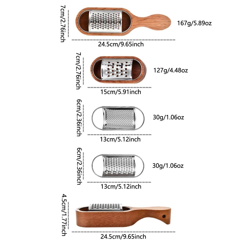 Mill Cheese Grater Stainless Steel Lemon Zester Citrus Ginger Garlic Grater Wooden Handle Vegetables Kitchen Tool Manual Slicer