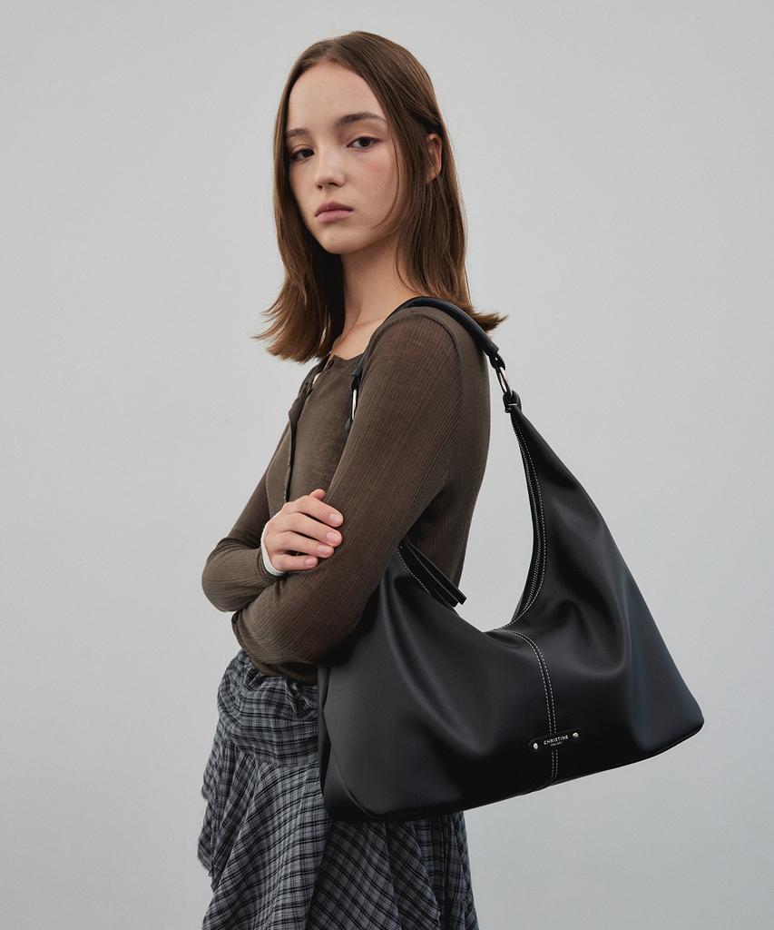Christine Project Flow Hobo Bag Medium(Black Pepper)