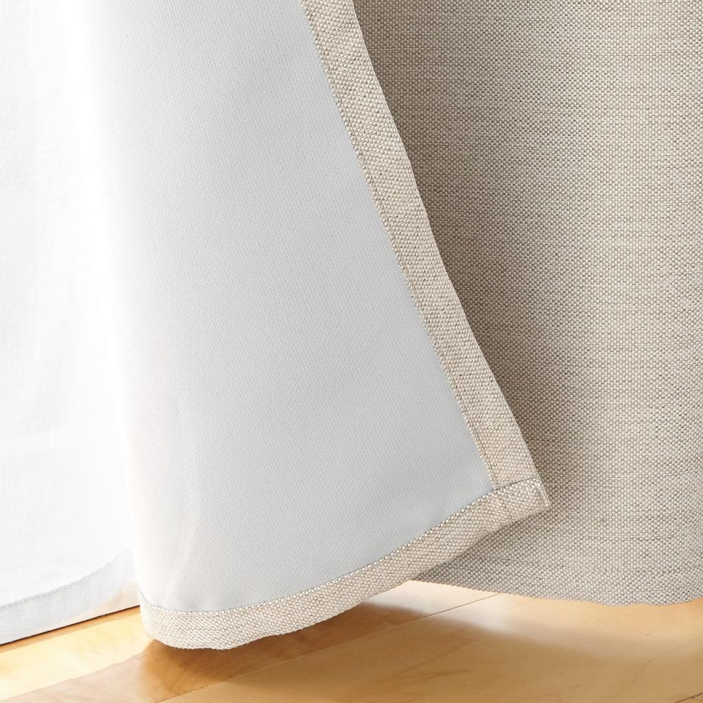 MUJI Flame RetardantLight Blocking Double Weave Non-pleated Curtain - Width 100 X Length 135 Cm - Ivory 84759086
