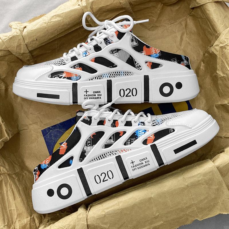 Модные новые стильные лаконичные мужские сандалии без застежек — фото 4