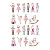 Handmade Christmas Tree Charms 10/20/30Pcs Nutcracker Wooden Ornaments, Pink Watercolor Hanging Decor with Cute Ornament Set for Kids Ballerina, Horse