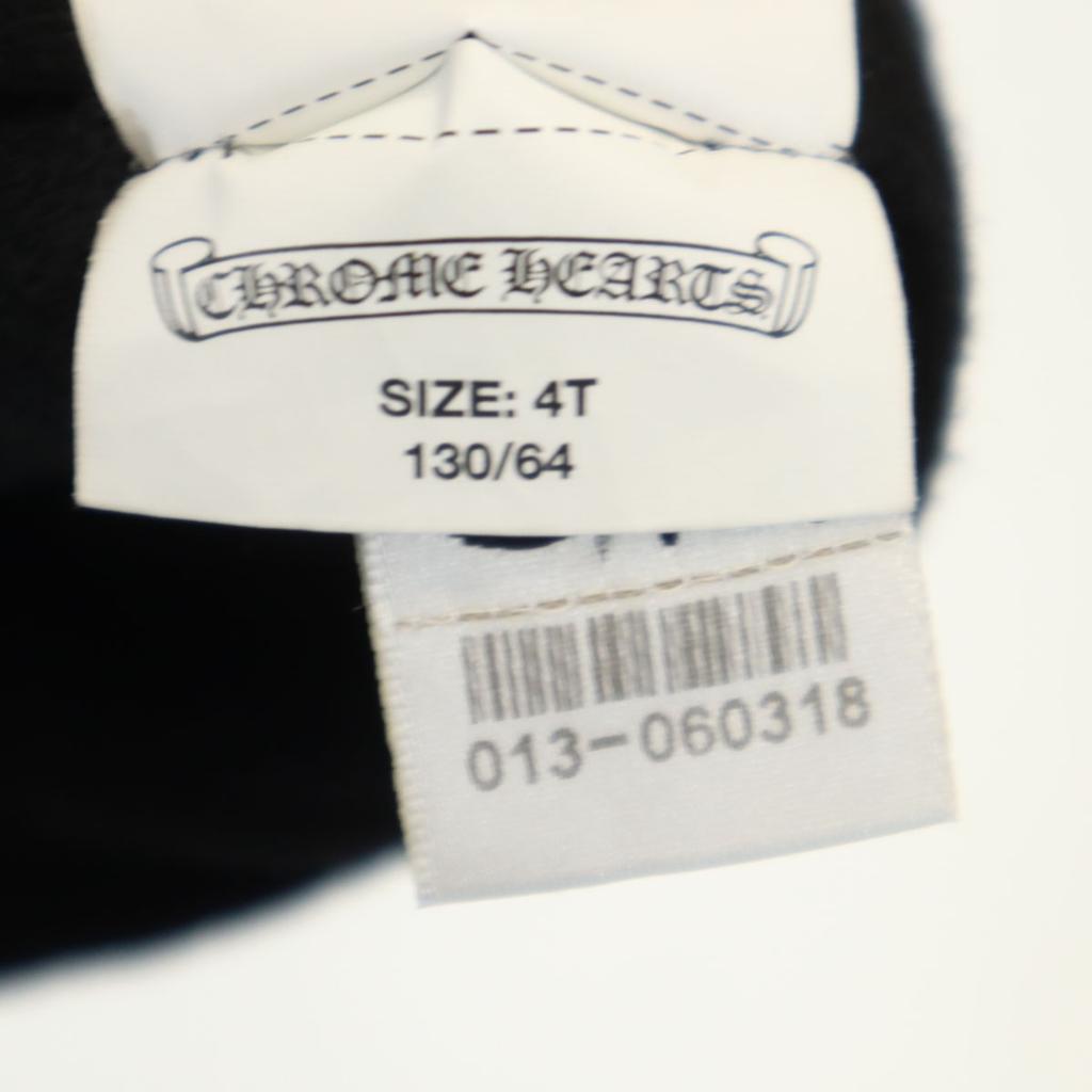 CHROME HEARTS Long Sleeve Zip Hoodie 4T Black Kid's Used