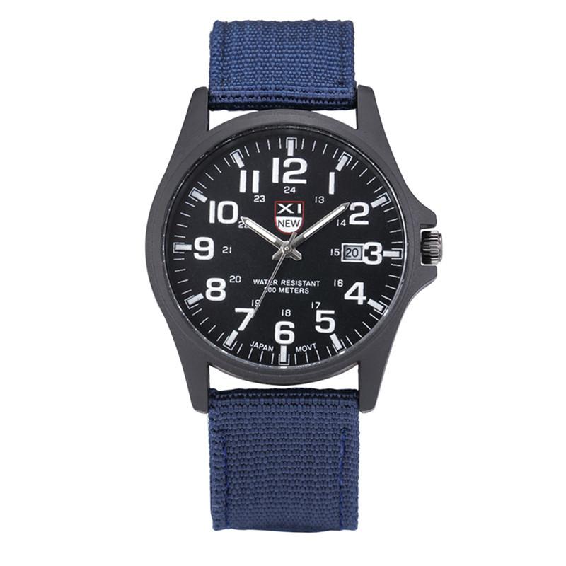 XINEW Cheap Watches Men's Nylon Calendar Army Quartz Watch