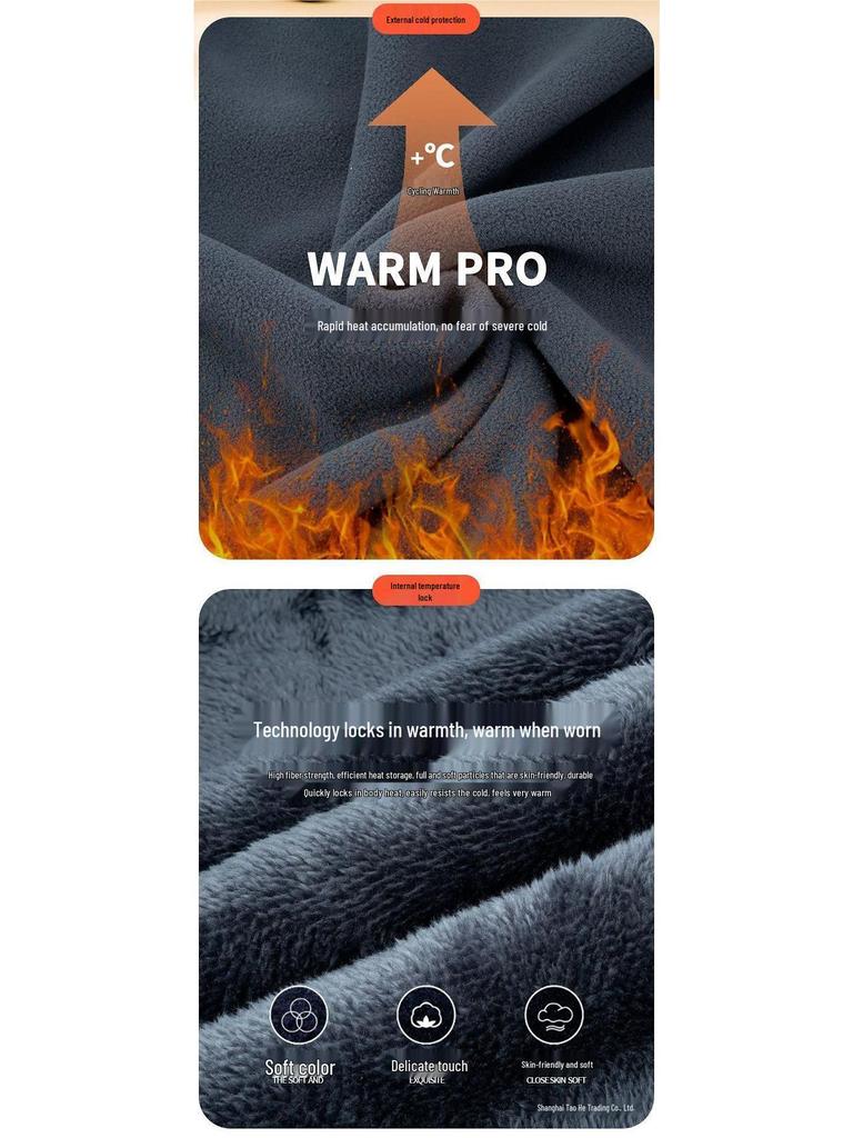 Men's Extra Thick Polar Fleece Jacket – Stand Collar Casual Winter Coat