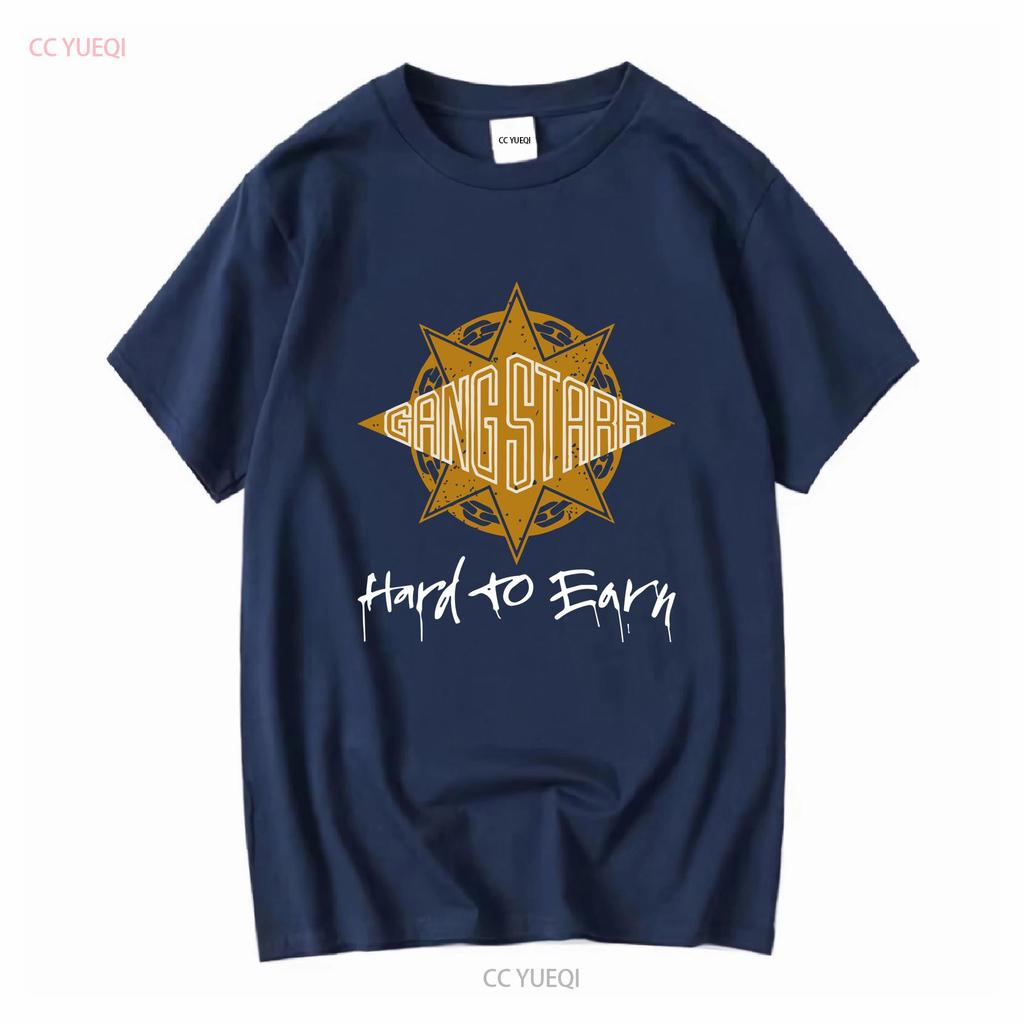 Hard To Earn Gang Starr 1990s Hip Hop Brainstorm Mass Appeal The Planet T-shirt lange of korte mouwen vintage Gewassen Lichtjes