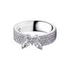 New 925 Silver Three-Leaf Clover Alphabet Heart Flower Women's Ring Suitable for Wedding Party Fashion DIY Gift