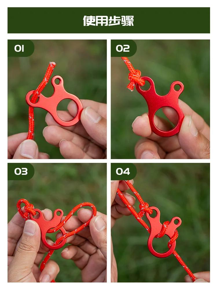 15pcs Tent Rope Buckles 3 Hole Camping Tent Wind Rope Buckle Aluminium Alloy Tensioner Tent Cord Rope Fastener Tighten Hook