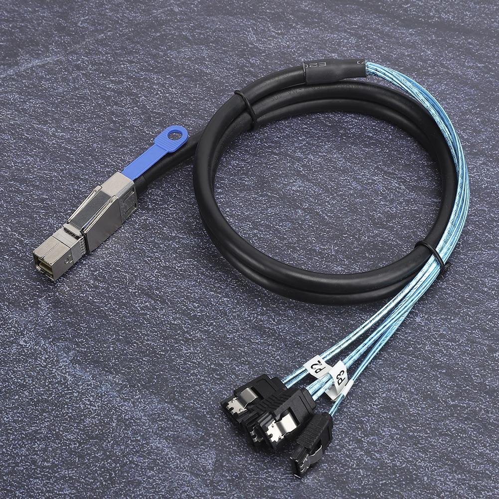H0402 Mini SAS Cable SFF-8644 to 4 x SATA External Server Hard Disk Computer Accessories