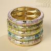 Bunter Vintage Cloisonné Armreif Emaille Blumig Chinesische Blume Blatt Armreif Klassisch Traditionell Damen Handarmband Mädchen