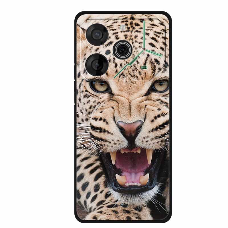 Für Tecno Pova 6 Neo Hülle Tiere TPU Weiches Silikon Rückabdeckung Handyhüllen für Tecno Pova 6Neo 6,78" Stoßfest Wolf Cool funda