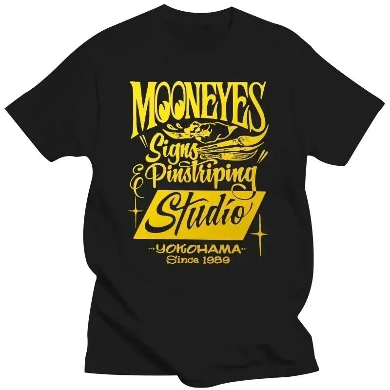 2025 Men Women Mooneyes Moon Equipped Speed Signs Pinstriping Studio T-shirt Racing Style Amazing T-shirt Summer Casual Tee Tops