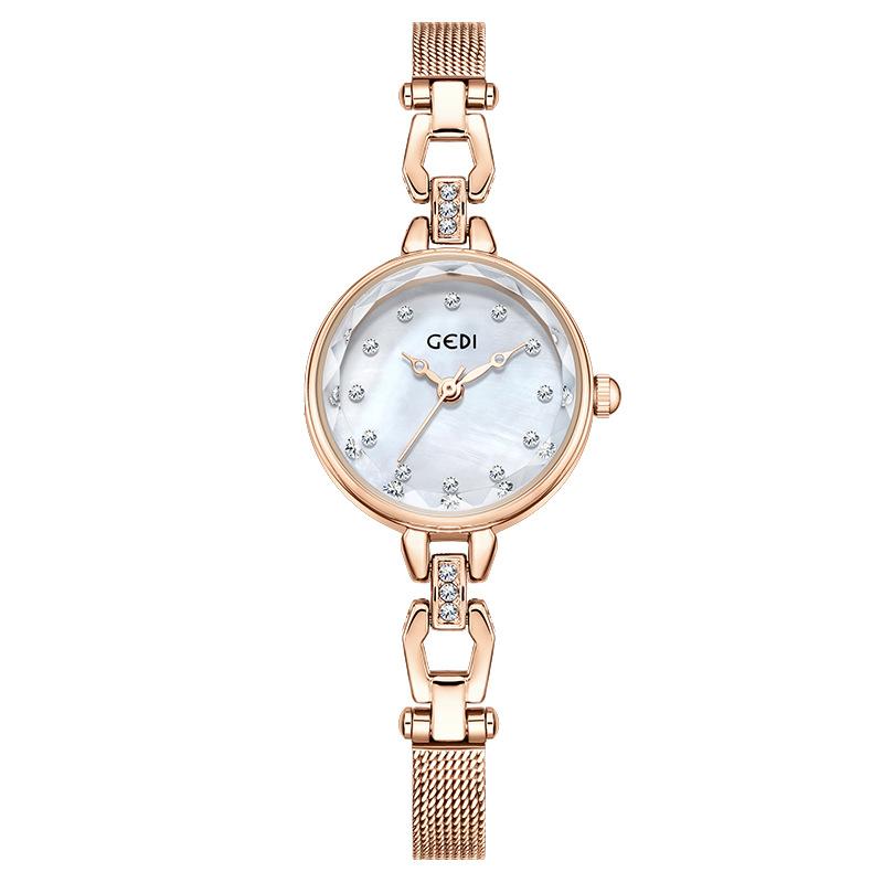 

Light Luxury Bracelet Watch, High-End Fritillary Plate Quartz Watch, Women S Small Stainless Steel With Waterproof Watch