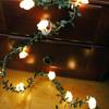 40/20/10Leds Rose Flower Led Fairy String Lights Battery Powered Wedding Christmas Party Garland Decor
