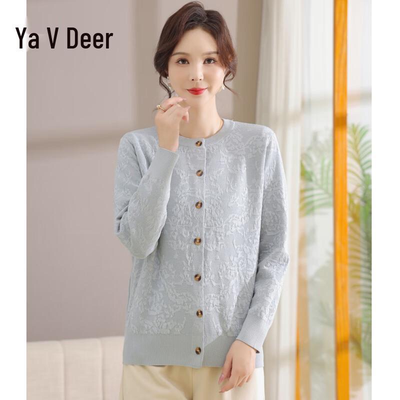 

Yalu Mid-Aged Women s Stylish Knit Cardigan 2XL