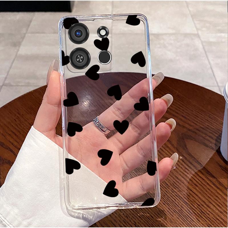 For Itel A05s A663LC Case Clear Luxury Cute Love Rabbit Funny Cartoon Pattern TPU Soft Silicone Phone Case Itel A05s Back Cover