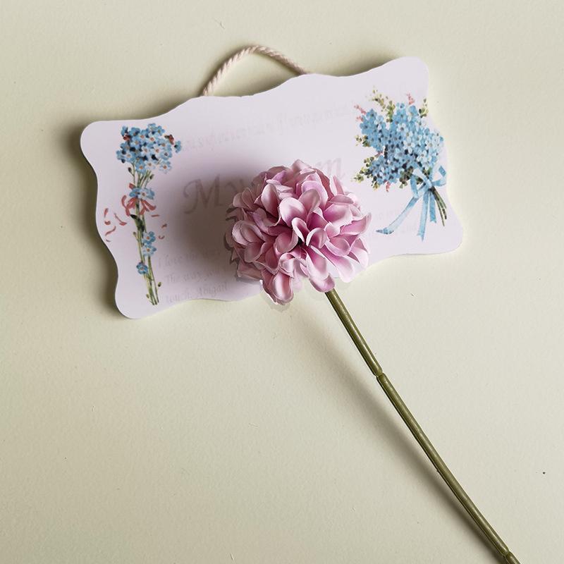 Persimmon Hydrangea Simulation Flower Small Hydrangea Simulation Bouquet Dandelion Flower Fake Flower Interior Decoration Home Decoration Flower