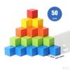50 Pieces Wood Blocks Building Playing Counting Creative Crafts Math Sorting Toys Small Cubes