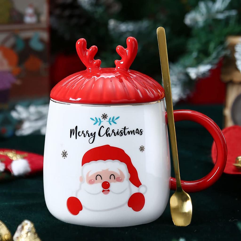Limited Santa Claus Christmas Coffee Cup Gift Stylish Birthday Cute Carry Bag and Box Included [Christmas Edition] Set, Mug, Gift,
