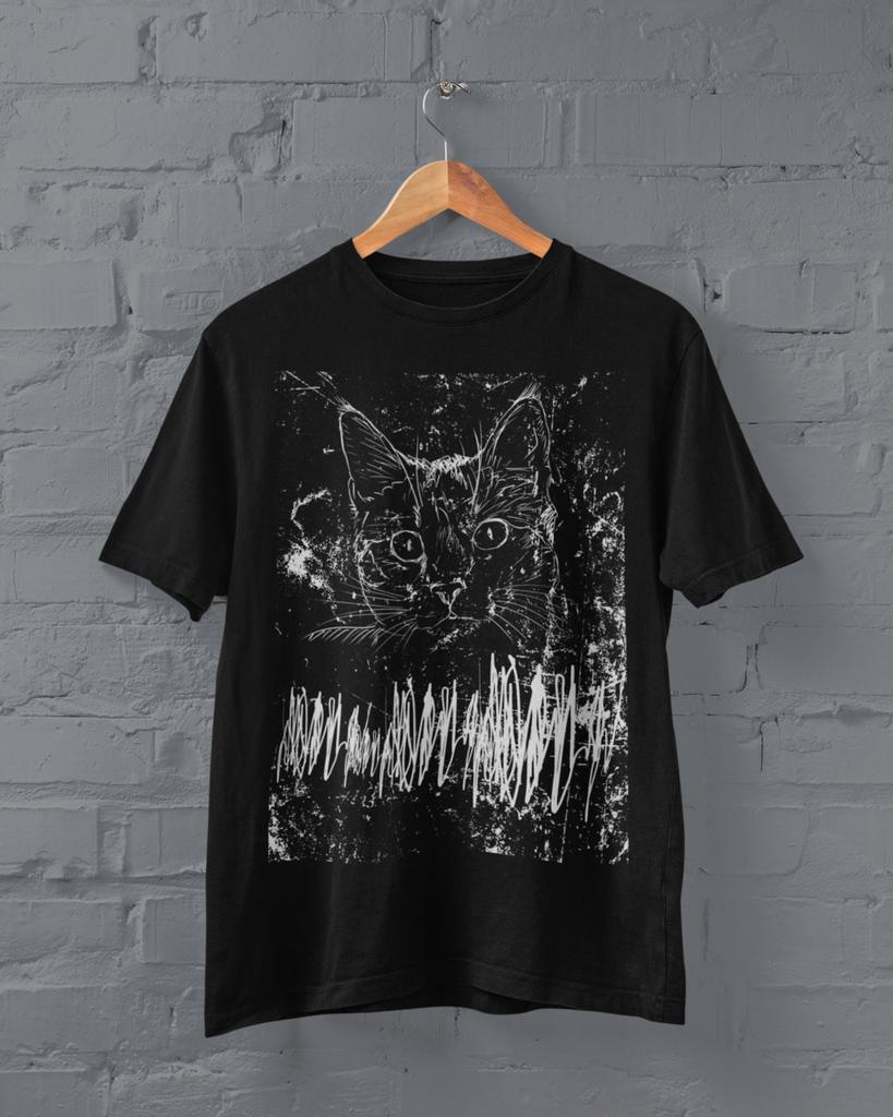 Vêtements Grunge,Vêtements Alternatifs,Mall Goth,Trad Goth,T-shirt Chat,Pastel Goth,T-shirt Gothique,Dark Academia,T-shirt Étrange,T-shirt Surréaliste,Punk
