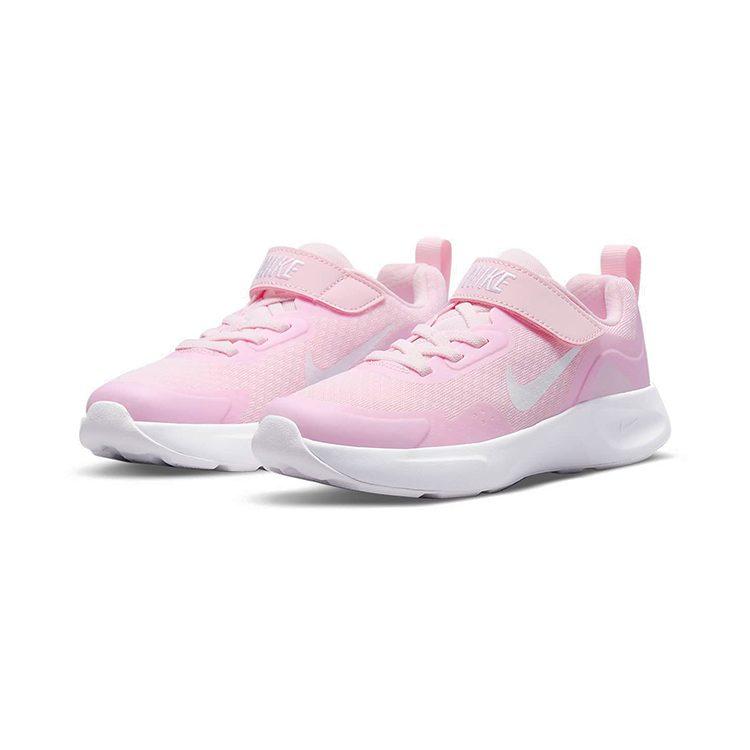 Nike Wearallday Abrasion Resistant Low top Running Shoes Pink White Children Aged 3 7 Years Old CJ3817-601