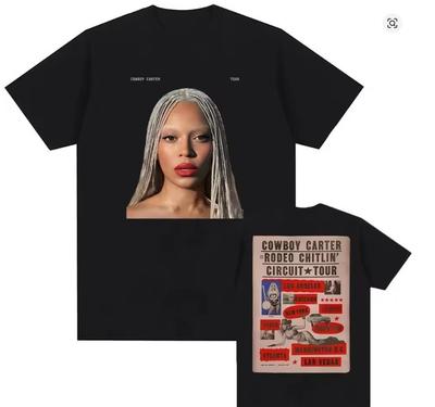 Футболка Beyoncé COWBOY CARTER TOUR 2025 Літні жіночі футболки