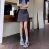 2024 New Fashion Women's Gray A-Line High Waist Summer Skirt
