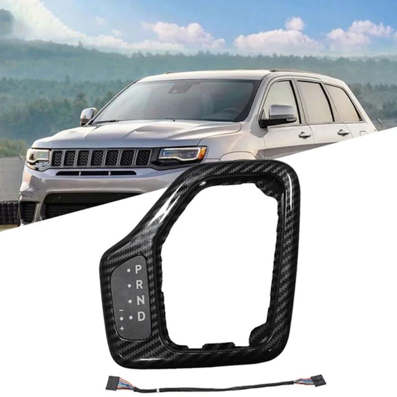 Car Replacement Shifting Lever Bezels Assembly With Integrated Wiring Harness Carbon Fiber Trim 5YD27XSAAA 5YD27LS5AA