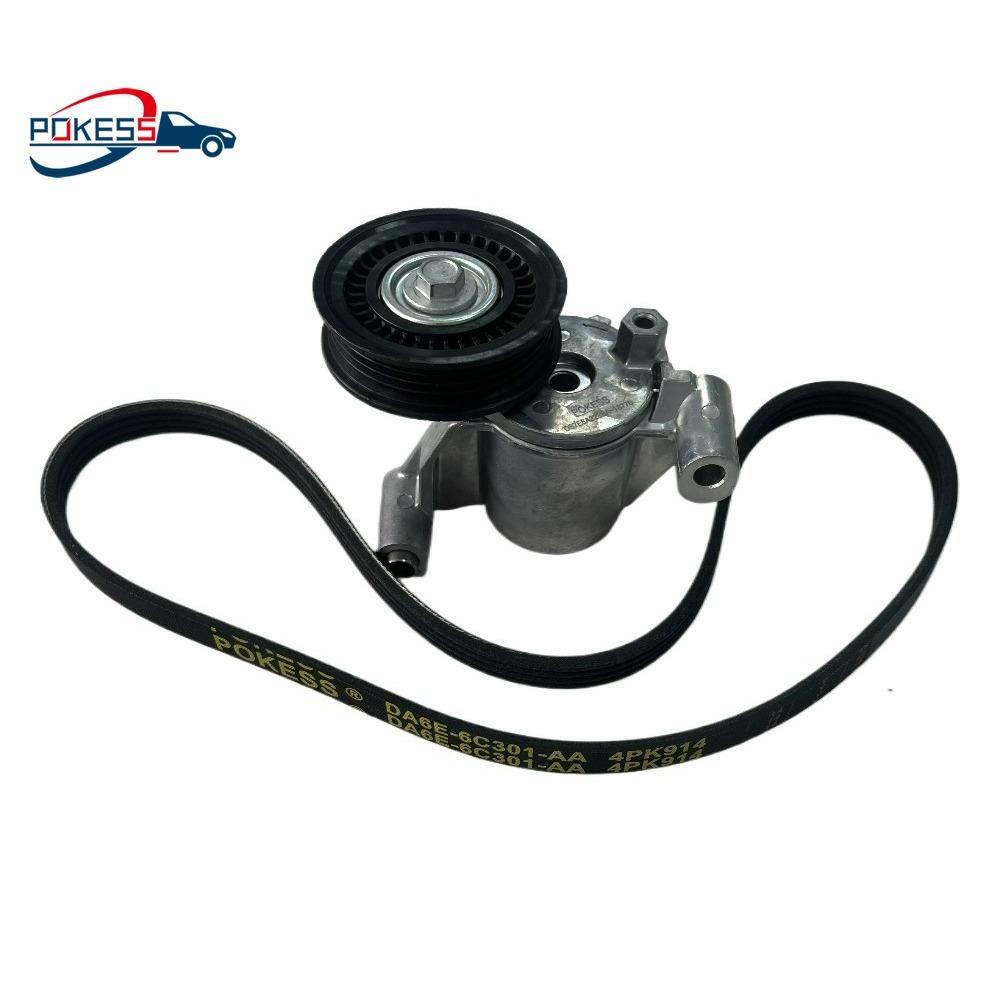 DS7E6A228BA DA8E6C301AA 2 PCS 1 Set 4PK914 Serpentine Belt Drive Component Kit for Ford Mondeo Mustang Explorer Taurus 2013-2022 1 set