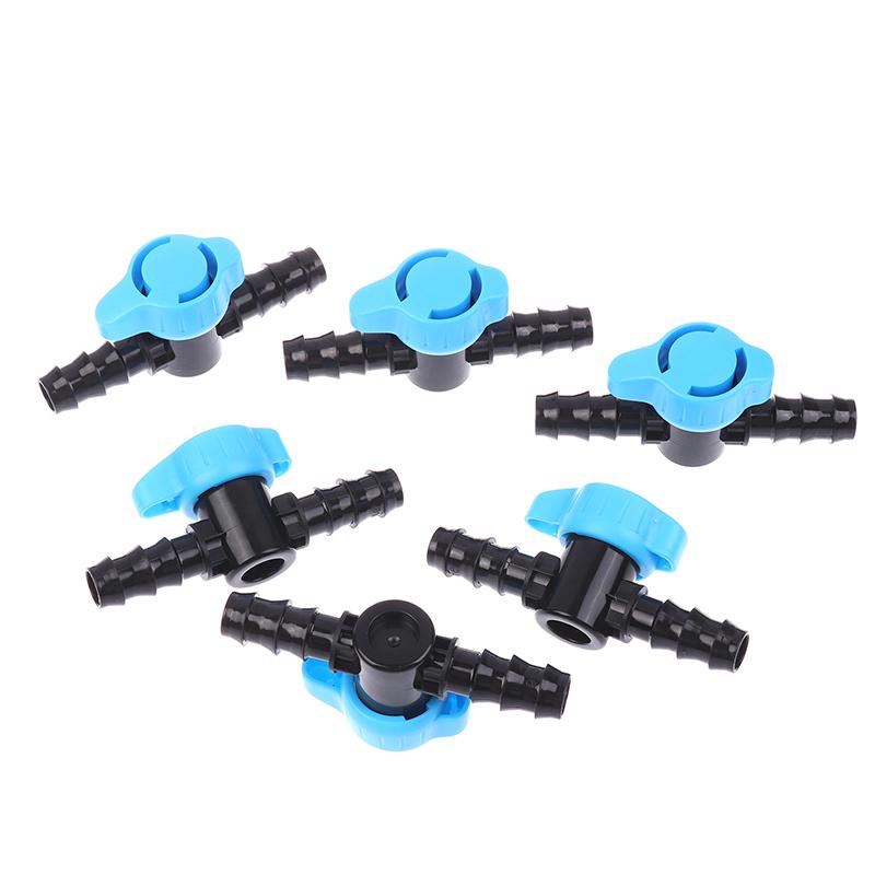 6Pcs 16Mm Drip Irrigation Barbed Valve Hose Valve Garden Tap Drip Irrigation Pipe Connectors Water Valve For Drip Or Sprinkler