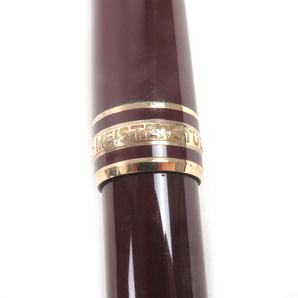 Great MONTBLANC Ballpoint Pen Set of Two Fountain Pens Bordeaux Gold 14K Mens Used