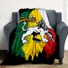 Rasta Lion Flannel Blanket Throw Blanket Soft Warm Sofa Bed Camping Home Decor Unique Christmas Gift C9261870