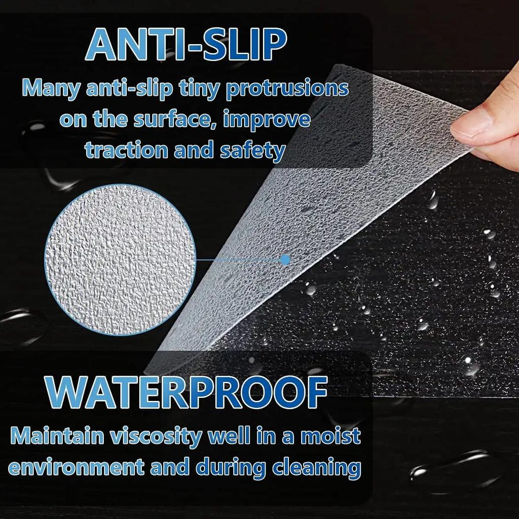 15Pcs Peva Transparent Anti Slip Strip Stair Steps Stickers Waterproof Bath Floor For Stair For Bathroom Safety Tape Pad Bathtub